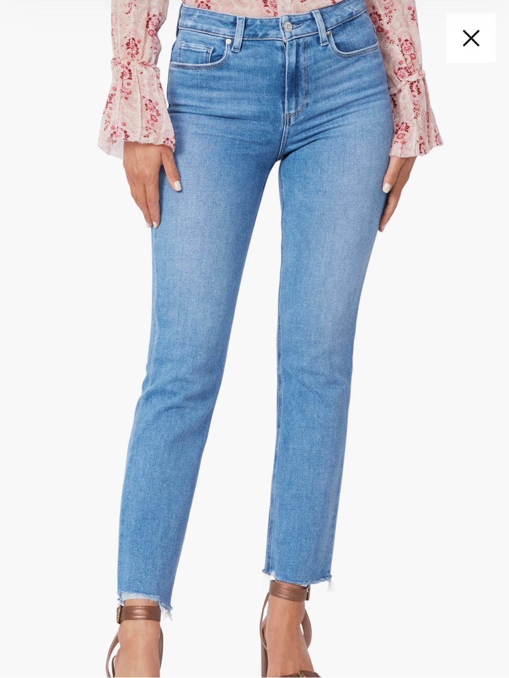 PAIGE Cindy Skinny Jeans in Musicdist Light Blue